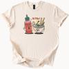 Cute Sriracha Bottle and Pho Bowl Cartoon Graphic T Shirt Funny Food Lover Noodle Soup Asian Cuisine Illustration Tee Top Gift