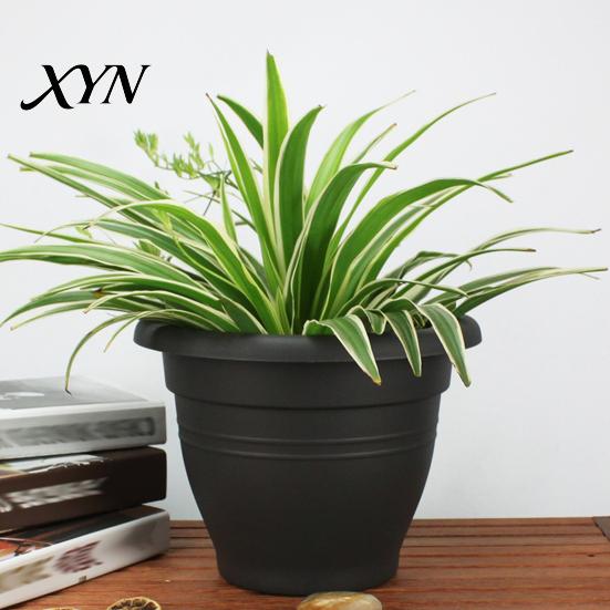 Outdoor Yard Plant Holders Round Flower Pot, Lightweight Pot with Drainage Garden Pots Holes, Modern Planter for Indoor And Plants Durable Plastic
