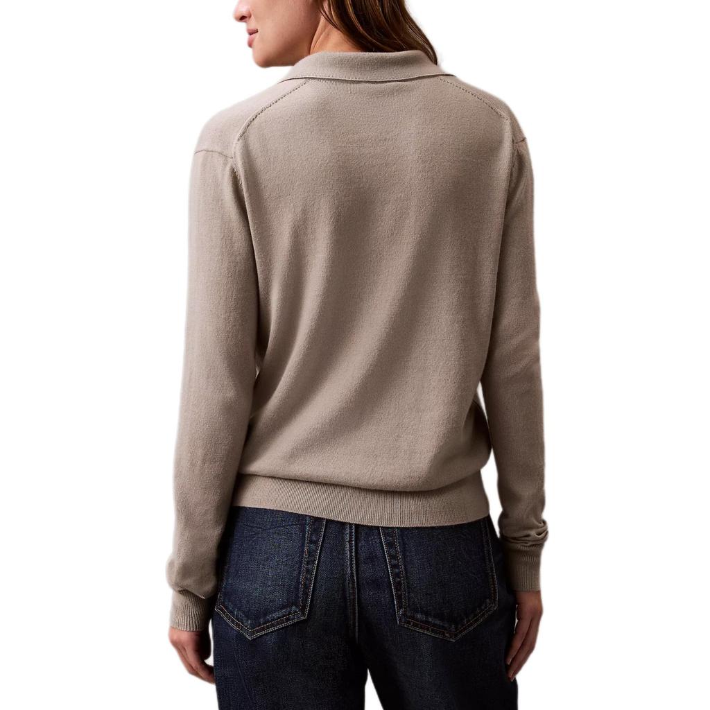 Calvin Klein Warm Comfortable Soft Long Sleeve Sweater Women sweater Brown 40WJ312-020