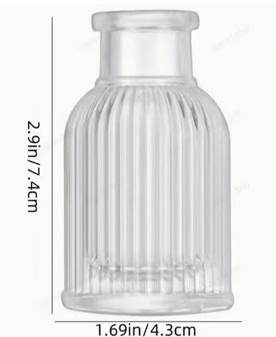 Retro Hanfseil Glasvase - Florales Transparentes Schreibtischornament