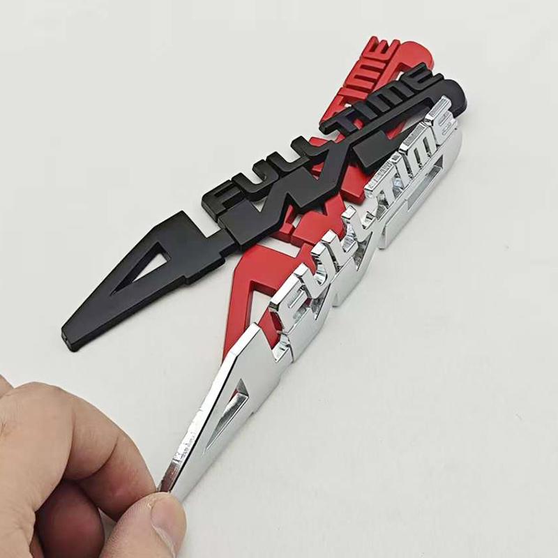 3D Metal Car Styling Logo Full Time 4WD Badge Trunk Fender Side Stickr Emblem For Jeep Compass Grand Cherokee Toyota Accessories