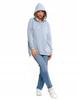Women's Sweatshirt with Hood Cotton Fashionable Oversize Soft MORAJ S BLUE