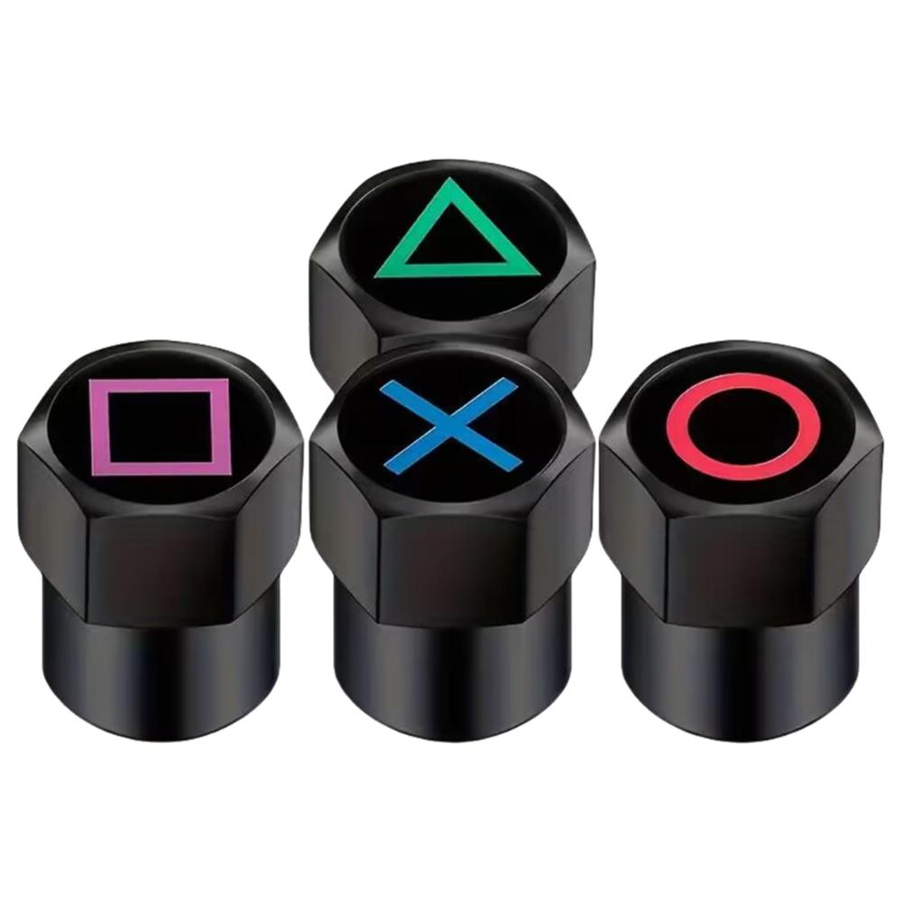 4-20 PCS Universal Car Wheel Tire Valve Caps for Game Button Symbol Sticker Tire Valve Plug Tyre Stem Air Cover Auto Car Styling