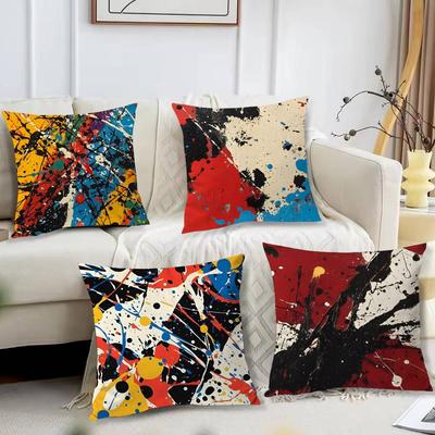 Abstrakte Kunst J-Jackson P-Pollock Kissenbezug Muster Bedruckter Kissenbezug für Wohnzimmer Sofa Kissenbezug & Schlafzimmerdeko
