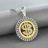 Men Gold Color Dollar Sign Necklaces with Cuban Chain Hip Hop Money Dollar Pendant Collar Music punk Party Gifts Jewelry