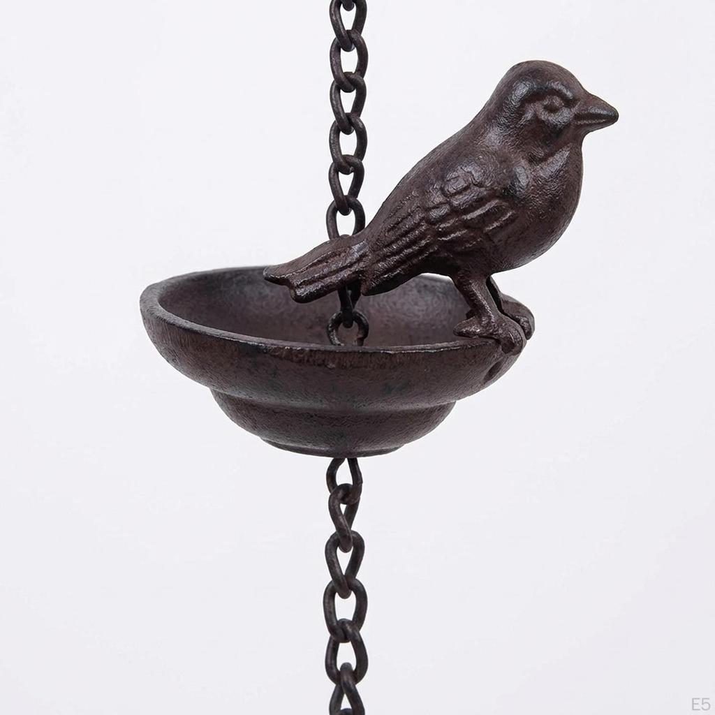 Rain Chain Ornament with Cups to Rain, Design, Suitable for Garden, Outdoor Space, Balcony