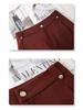 Ancola Women's High-Waisted Red Shorts - Spring 2025 Collection: Loose, Straight, Slimming, Wide-Leg Trousers