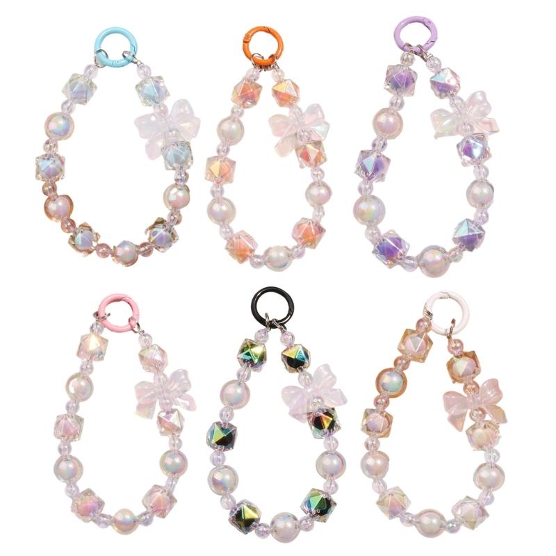 Eye Catching Mobile Phone Chain Acrylic Pendant Cellphone Lanyard For Women Girls Telephone Strap Jewelry Drop-resistant