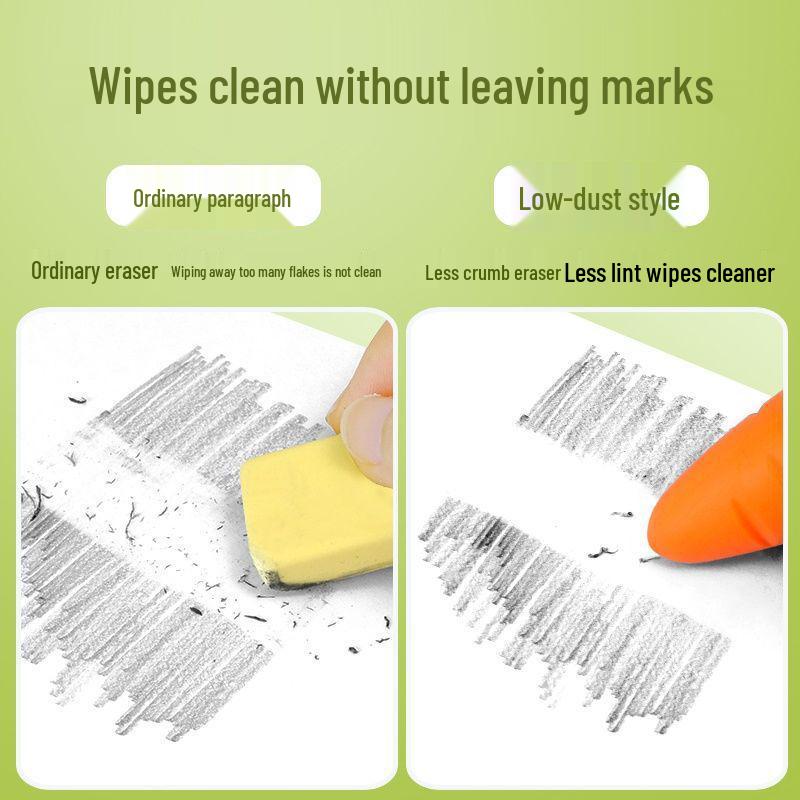 Jumbo Cute Carrot Eraser: Clean and Crumb-Free for Students