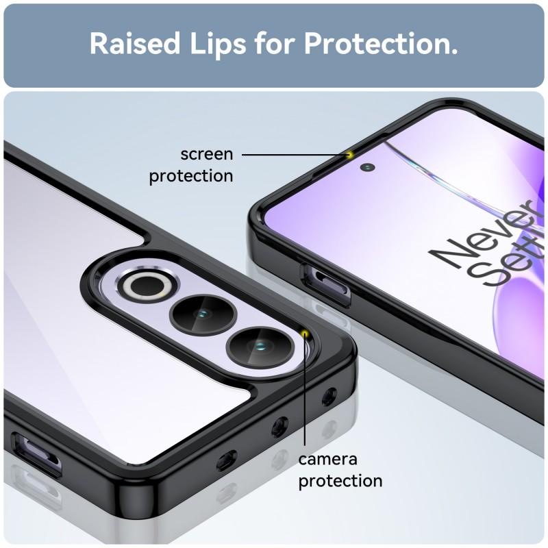 For OnePlus Ace 3V 5G Phone Case WANLONFENG XC Series TPU Acrylic Cover with Tempered Glass (Big Lens Hole)