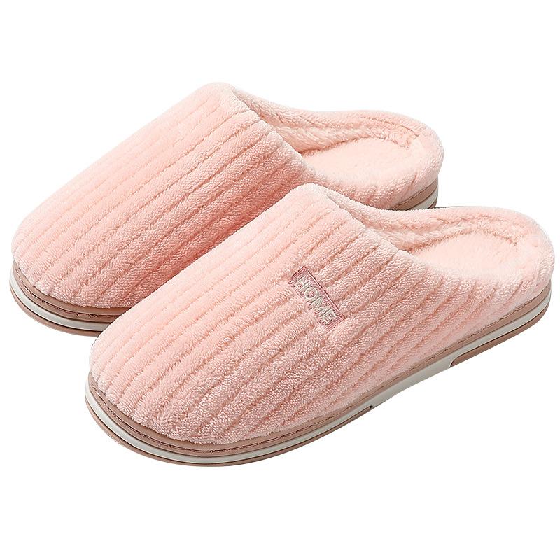 Household cotton slippers winter men's indoor home men's wool slippers plush warm bedroom autumn and winter cotton drag women
