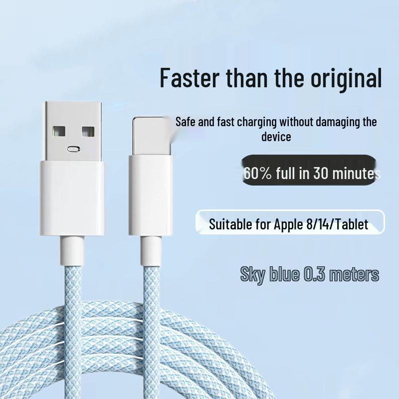 High-Speed Braided Charging Cable for Huawei, Xiaomi, Apple, and iPhone 15 - PD20W Compatible