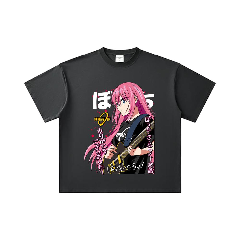 260 GSM Double Yarn 32 Count 100% Cotton Bocchi The Rock V4 Print Unisex Heavy Cotton T Shirt… More