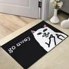 Covor de podea Pisica de desene animate Degetul mijlociu Dispise Go Away Covor de baie Absorbție de apă Home Decoearion Dormitor Covoraș de intrare