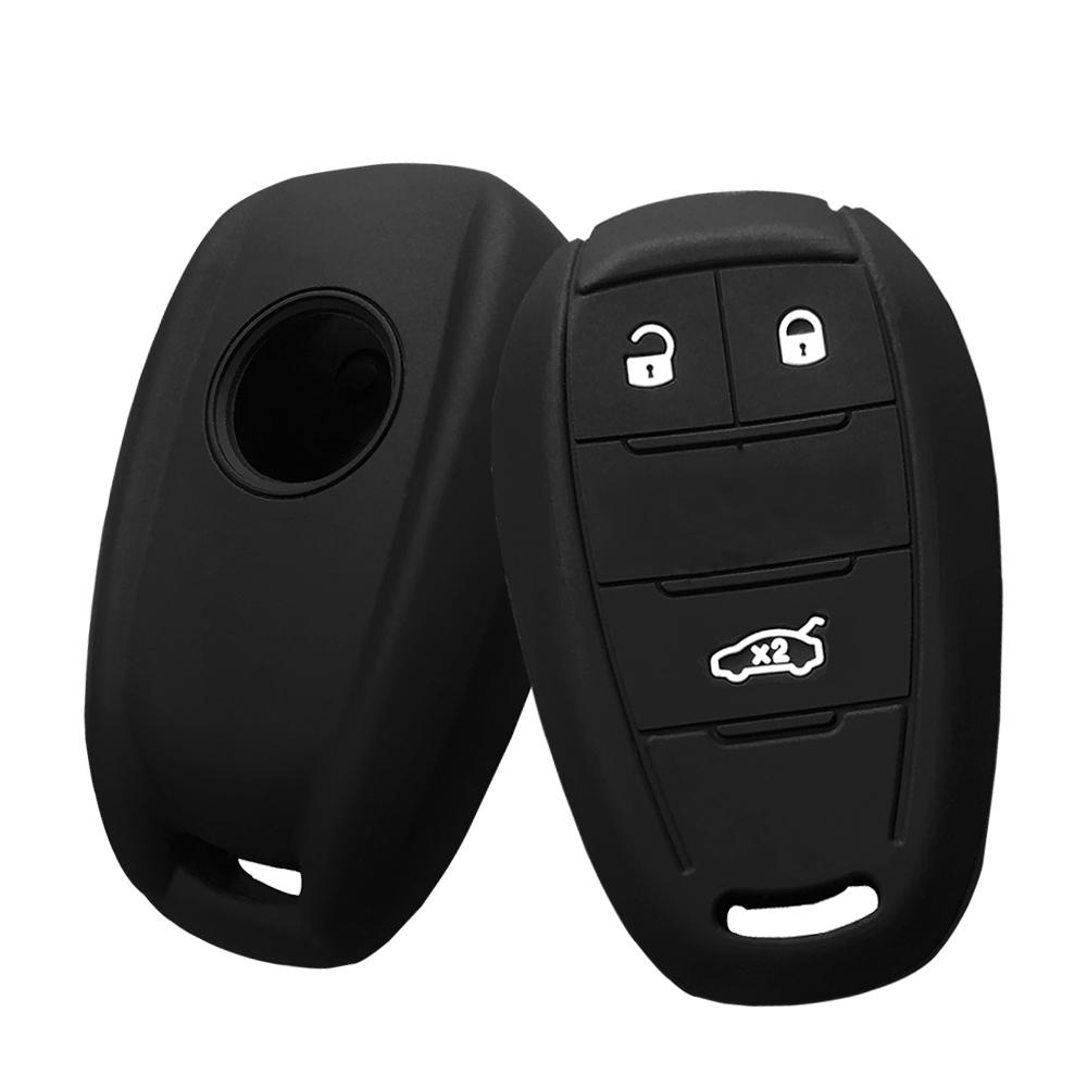 Silicone Key Case Cover For ALFA ROMEO Giulia Stelvio 3 Button Remote Key Fob Accessories Keychain Keyless Remote Key