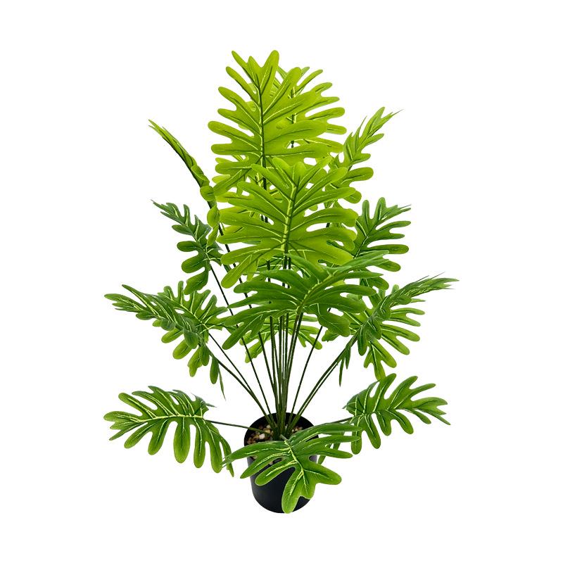 Highly Realistic Artificial Green Potted Plant with Spring Rain Leaves for Home, Living Room, or Garden Decor