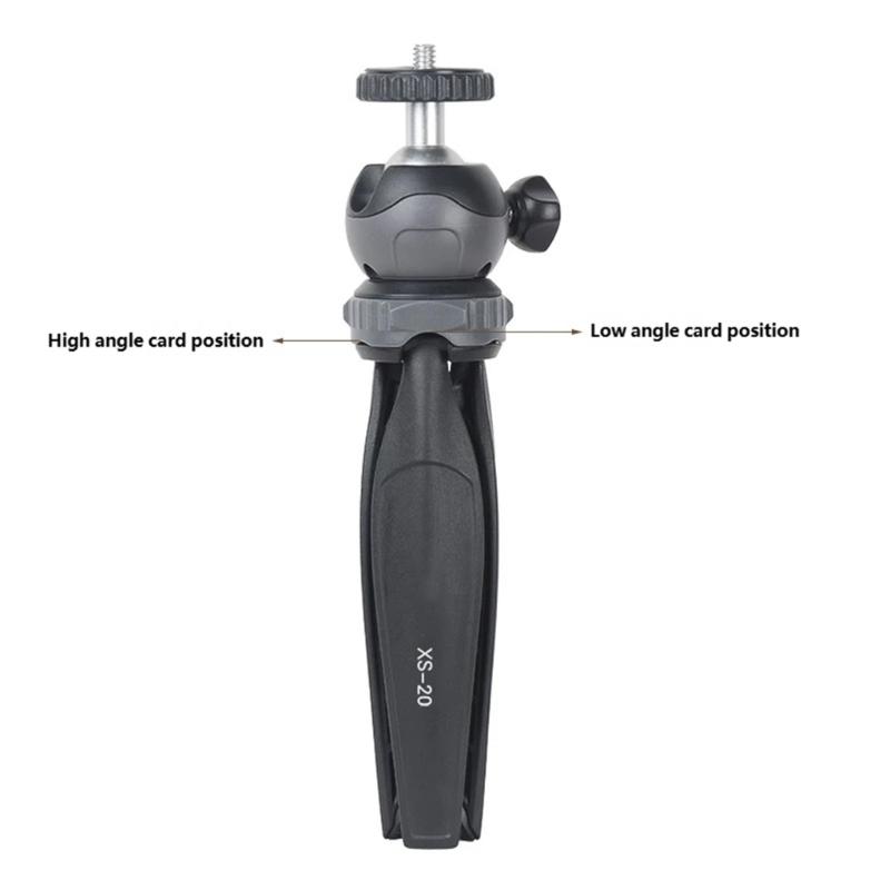 Portable Desktop Tripod Flexible Legs Adjustable Angles Stable 2.5kg Load Capacity Smooth Ball Head Cameras Holder