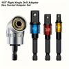4pcs Impact Grade Tool Set with Socket Adapter&Extension-Durable Metal Construction,Includes 1/4",3/8",1/2"Hex Shank Drill Bits