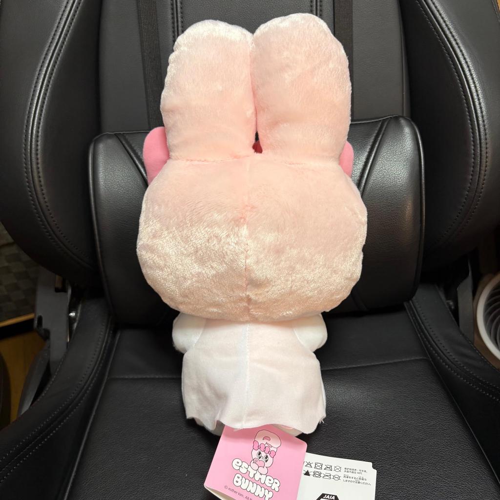 Esther Bunny Large Plush Toy, Big, Extra Large, Esther Bunny Ribbon Bunny, Pink, Approx. 39cm