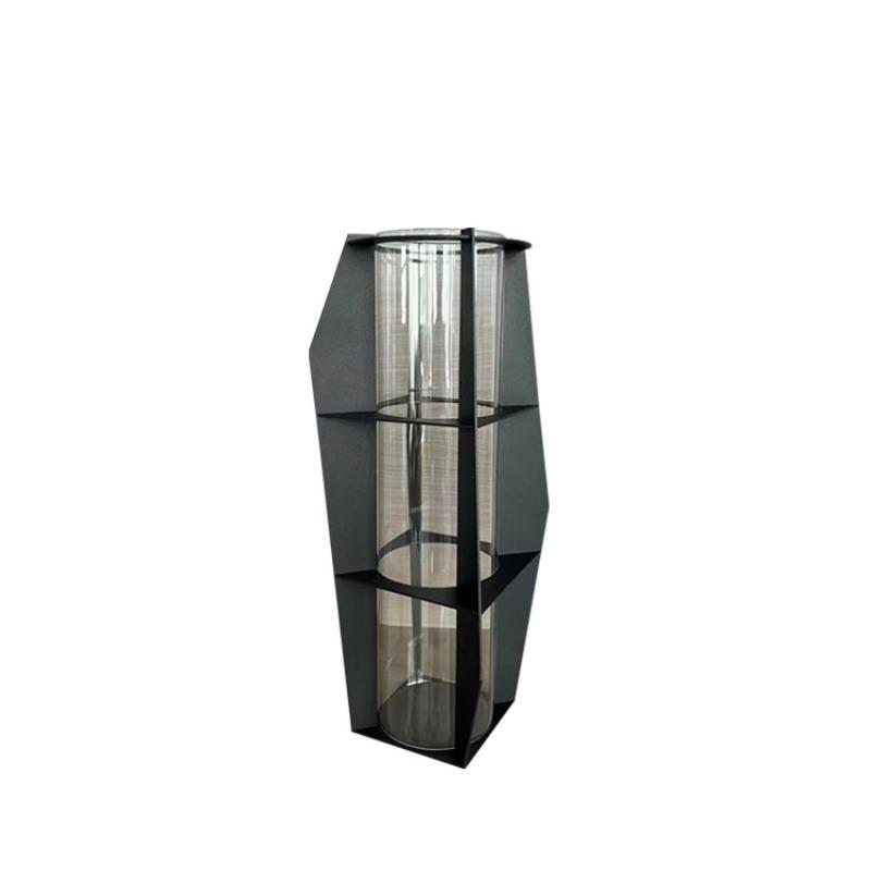Creative Glass Vases Living Room Desktop Flower Bottle Balcony Decoration Vases Ornament Modern Garden Storage Bottle Ornament