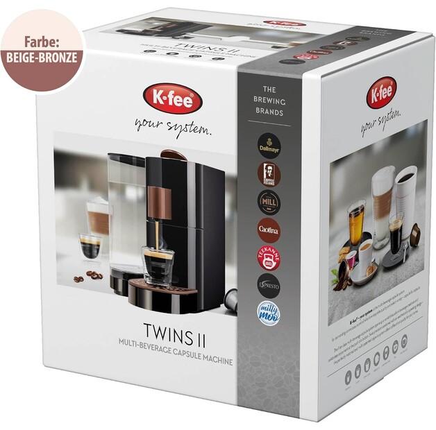 Капсульная кофемашина K-Fee Twins II beige/bronze (710351)