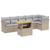 VidaXL Garden Lounge Set with Cushions 7 Pcs, Patio Sofas, Patio Furniture Set, Outdoor Furniture, Beige 3270842