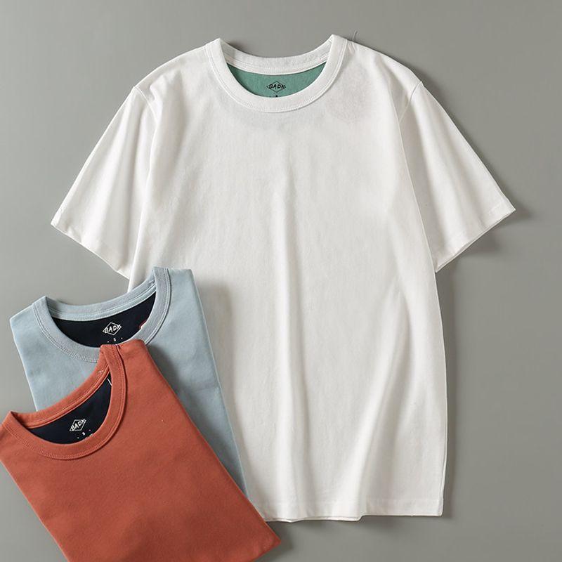 Heavy Foreign Trade Export Tail Goods Cotton Washed Short Sleeve