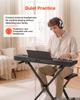 VEVOR Digital Piano 61 Keys Semi Weighted Keyboard Portable Stand Bench, for Beginners, 128 Tones, 128 Rhythms, Dual Power Supply Electronic Piano