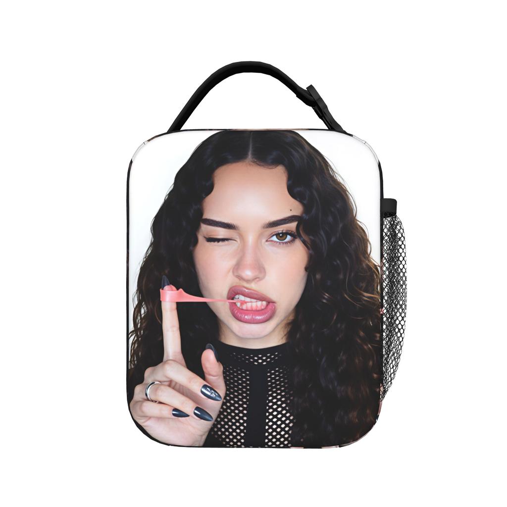 Katseyes Daniela Lunch Bag Portable Zipper Lunch Box Women School Print Cooler Bag Casual Oxford Tote Food Bags
