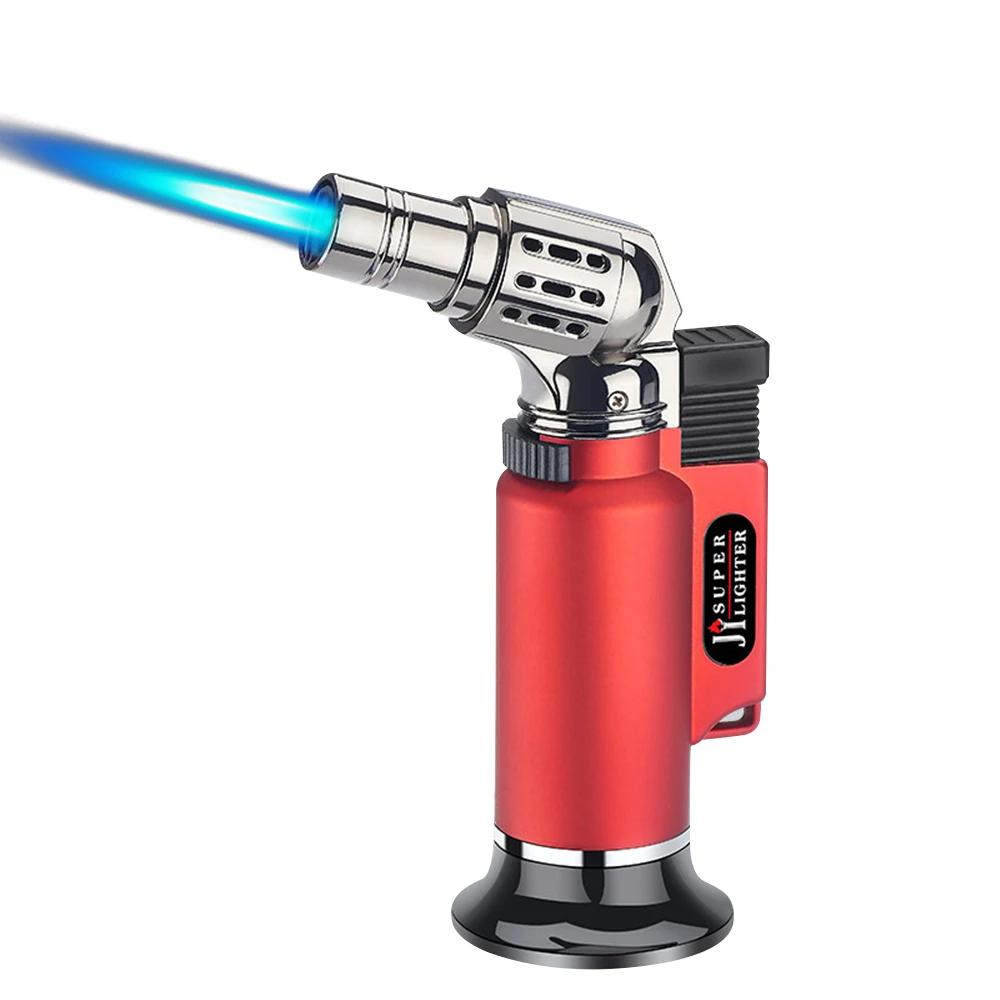 Metal Windproof Turbo Gas Lighters Welding Torch Kitchen Cooking Adjustable Flame Powerful Spray Gun Cigar Lighter For Men Gifts