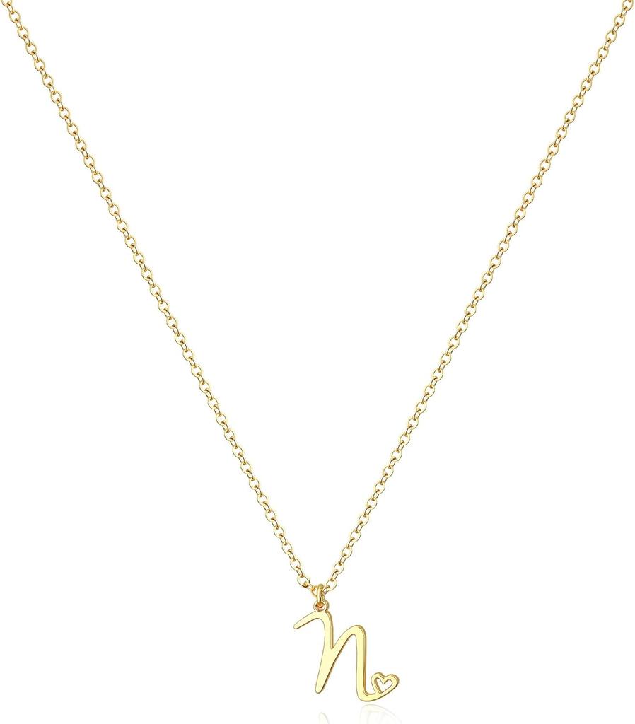 Tewiky raidės karoliai moterims - 14k paauksuoti subtilūs raidžių karoliai madingi mieli individualūs monogramos