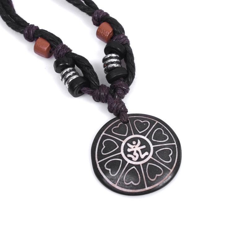 JMXD Colier cu Mărgele Yin Yang Os Model Taiji Accesoriu Decorativ de Modă Cadou Unisex Bijuterii Statement