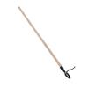 Stand Up Weed Puller Tool with Wood Long Handle Garden Hand Weeding Tool Aluminum Alloy Claw