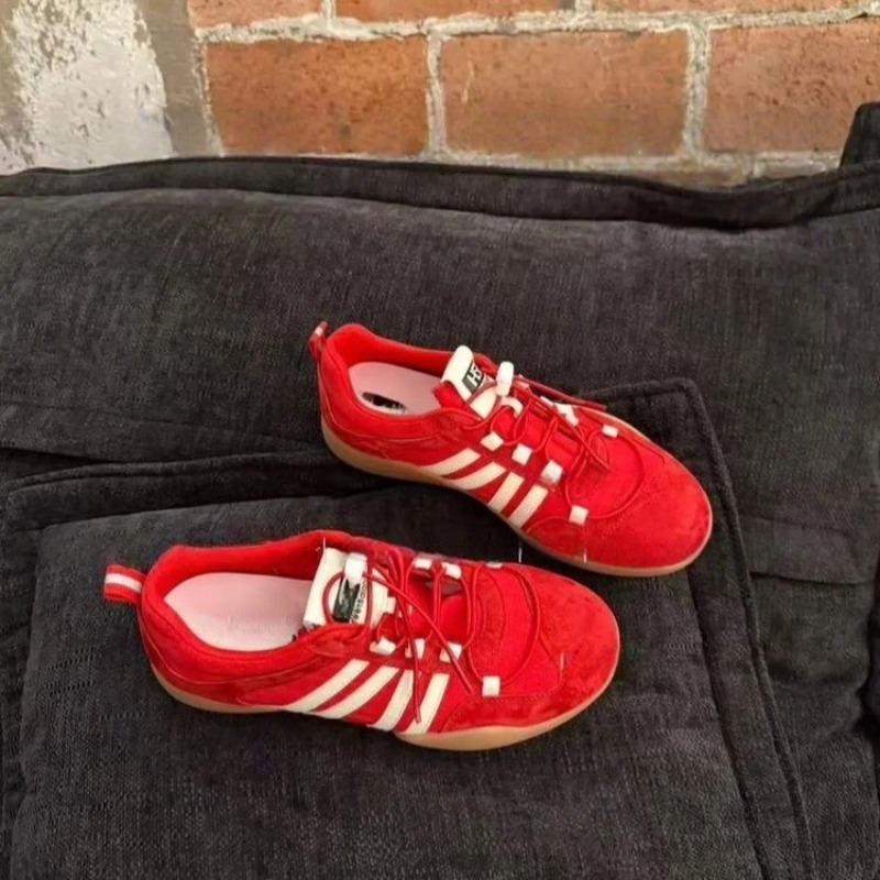 

Mengge poetic~ inner height increase retro lightweight soft-soled casual shoes sports shoes 35 красный