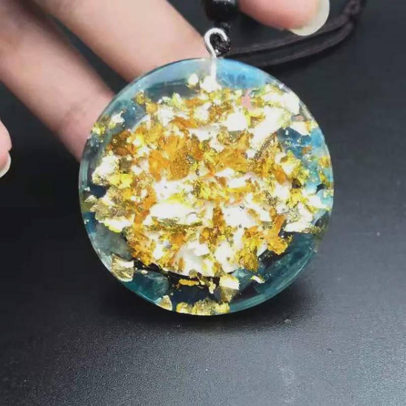 Collana Pendente Goccia in Resina Fatta a Mano - Stile Europeo & Americano, Accessorio Moda Versatile per la Meditazione