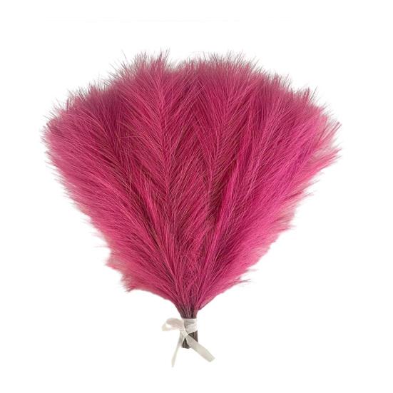 

10Pcs Artificial Realistic Fake Dried Grass Fluffy Tall Pampas Grass Decoration Home Office Wedding Party Table рожевий червоний колір