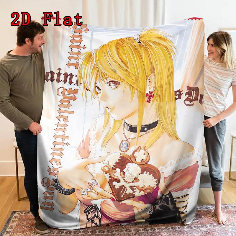 Death Note 2D Flat Pattern Flannel Blanket High quality All Seasons Warmth and Comfort Perfect for Christmas Gifts.SMT0917491