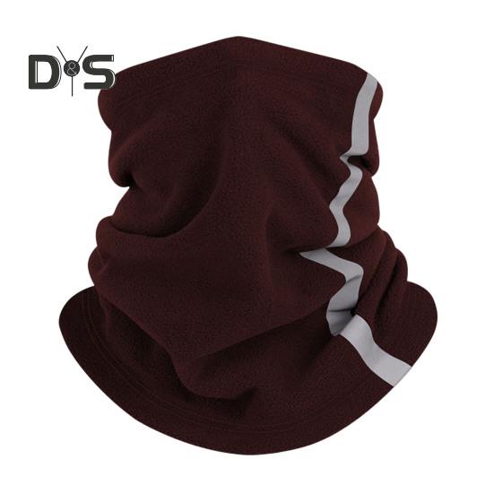 

Шарф из флиса с завязкой по краю, унисекс, легкий зимний шарф для верховой езды, катания на лыжах, путешествий, теплый, однотонный, для шеи 25*30cm коричневый