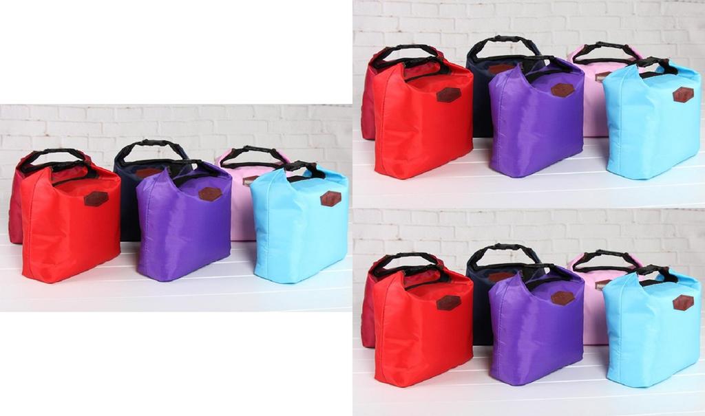 Fashion Insulated Lunch Bag With Nylon Material For Office And Picnic Use