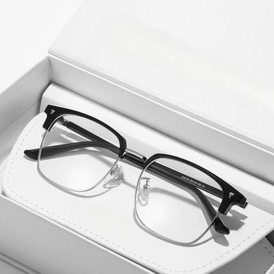 Anti Radiation/Blue Light Eyeglasses Replaceable Lens Computer Glasses/High Qulity/Half Metal Glass Men Women Eyewear