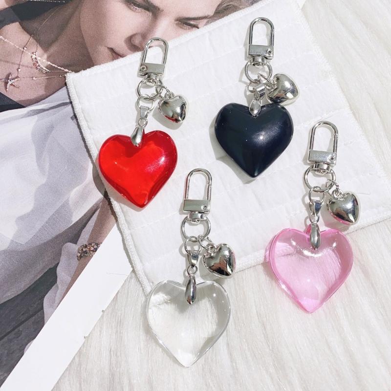 Stylish Heart Pendant Multifuntional Jewelry Fashionable Keychain Accessory Bag Ornament Suitable for Dresses and Tees