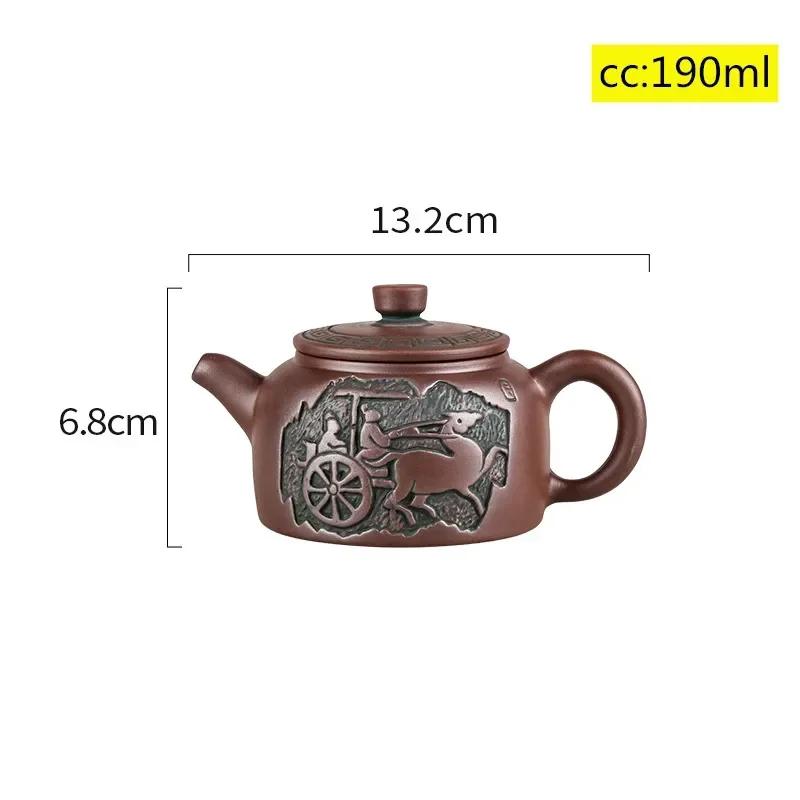 NLSLASI Authentic Yixing Teapot Tea Pot Raw Ore Custom Gift Purple Clay Tea Set Kettle Chinese Tea Ceremony Etiquette Teapot