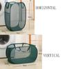 Folding Folding Laundry Basket Mesh Storage Basket Handle Household Laundry Hamper  Home