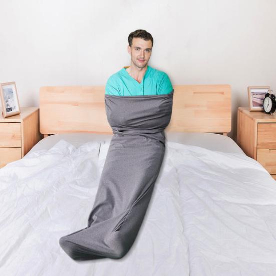 Fall Winter Thermal Sleeping Bag Breathable Compression Sleep Sack Wearable Blanket Outdoor Camping Adults Hooded Envelope Sleep Pouch