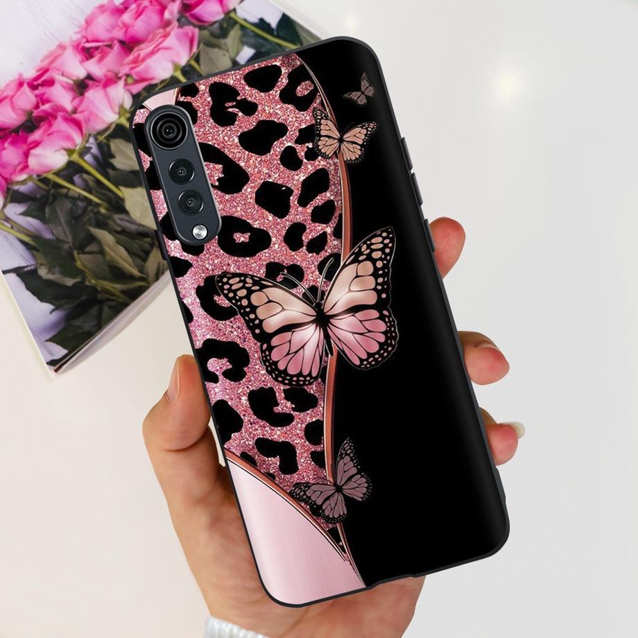For LG Velvet 5G 4G / Velvet 5G UW Case Cute Cartoon Panda Flower Luxury Soft Silicon Phone Case Back Cover Capas