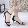 New High-heeled Women's Shoes and Sandals Simple and Versatile Thin-heeled One-strap High Heels