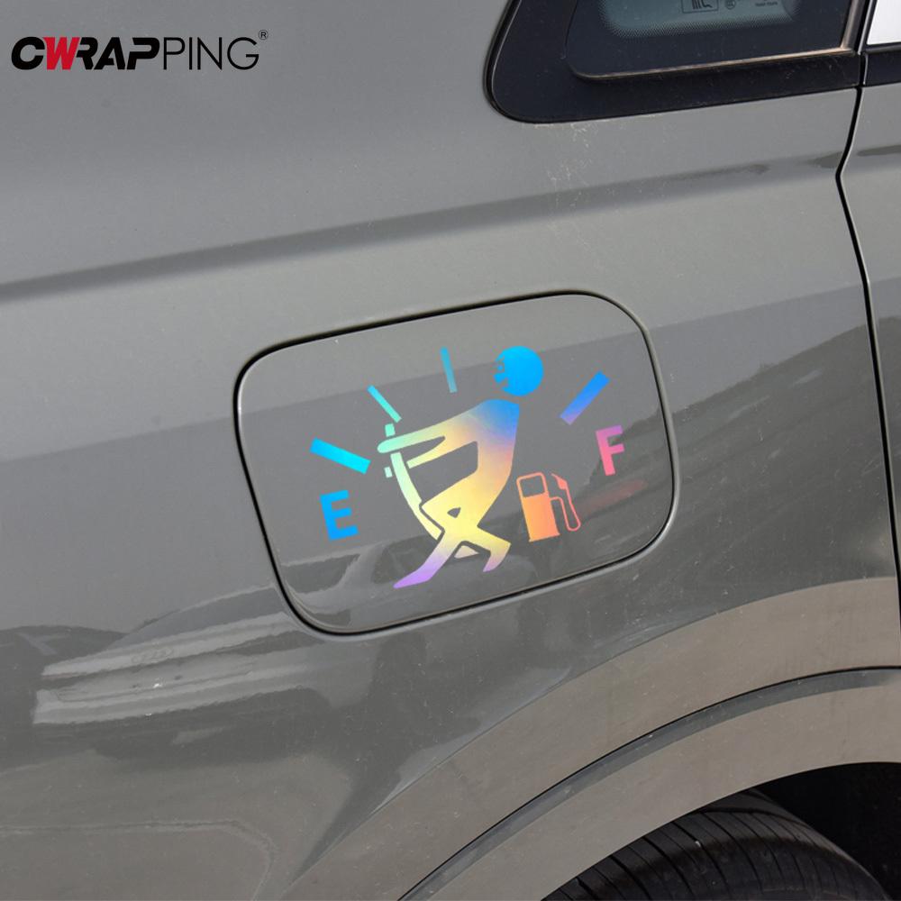 Car Stickers Pull Fuel Tank Pointer Reflective Vinyl Funny Stickers High Gas Decal Fuel Gage Empty Stickers Decal Auto Exterior