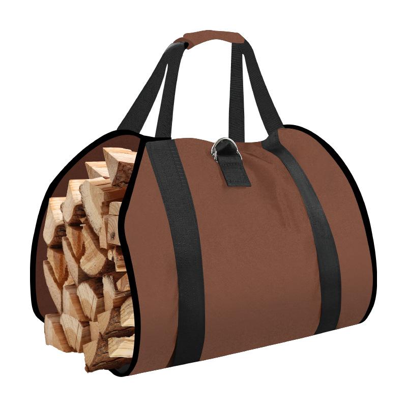 Portable Large Firewood Storage Tote Bag Multifunctional Handheld Log Carrier for Outdoor Camping and Firewood Carrying
