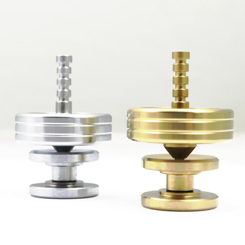 Fidget Spinner Top Rotativ de Mână 2 în 1 Oțel Inoxidabil Alinare Stres Jucărie Antistres Rotativă Adulți