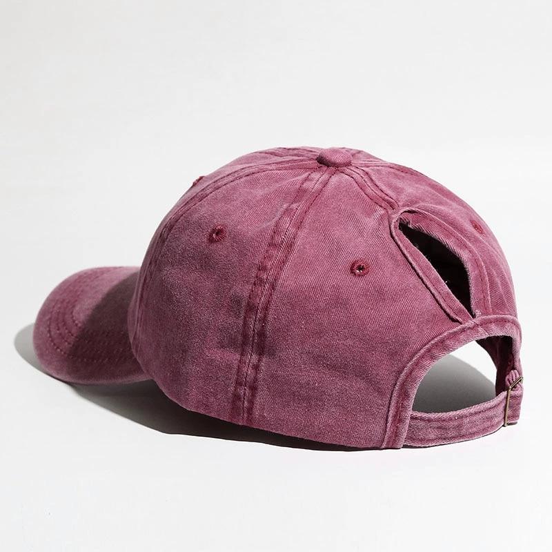 Korean-Style Washed Baseball Cap Spring and Summer Vintage Soft-Top Sun Hat Plain Distressed Denim Cap